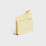 WALLET ON CHAIN MARGO IN SHINY CALFSKIN LIGHT YELLOW - Image 4